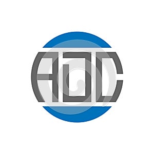 ADC letter logo design on white background. ADC creative initials circle logo concept. ADC letter design photo