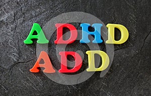 ADD and ADHD letters