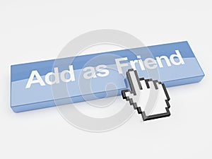 Add as friend social network button