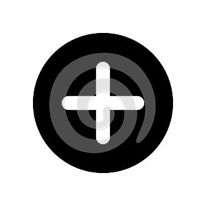 Add button black glyph ui icon