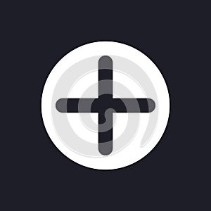 Add button dark mode glyph ui icon