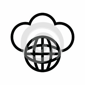Add Cloud icon vector