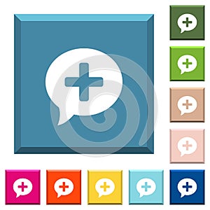 Add comment white icons on edged square buttons