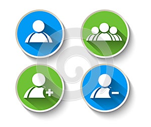 Add Delete & User Group Web Icon