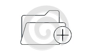 Add, directory, folder icon vector illustration.