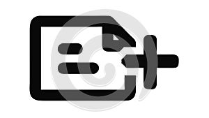 Add Document File Icon, Create New, Data Entry, and Content Addition, vector design Generative AI