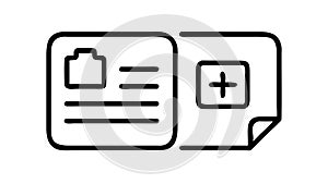 Add Document File Icon for New Records and Creation, vector design Generative AI