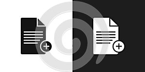Add document icon logo set vector