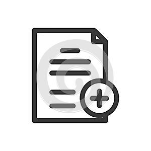 Adding New Document, Plus Sign Icon