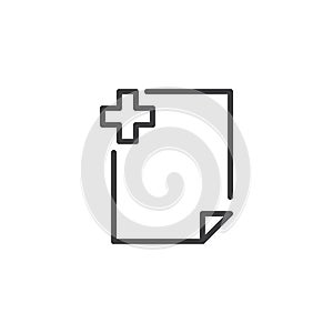 Add file document outline icon