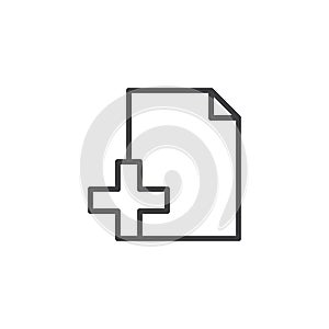 Add file document outline icon