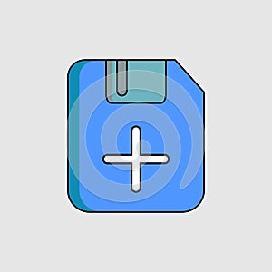 add file icon. icon related to UI elements. suitable for graphic design, web site, app, user interfaces, printable etc. flat icon