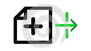 Add File Upload Icon for Document Management, vector design Generative AI