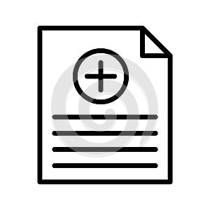 Add file thin line vector icon