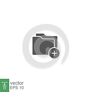 Add Files Vector glyph Icon, Add folder symbol