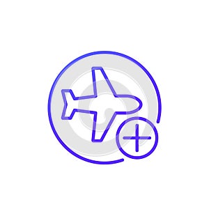 add a flight line icon with airplane