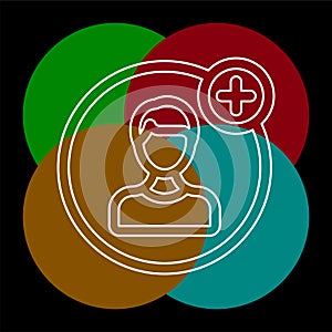 Add Friend vector icon