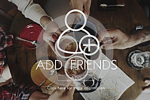 Add Friends Community Connection Socialize Concept photo