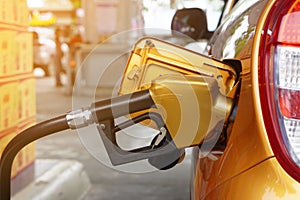 Add fuel to cars, vehicles, transportation,copy space photo