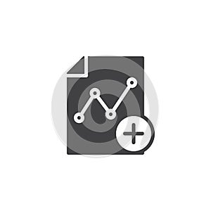 Add graph icon vector