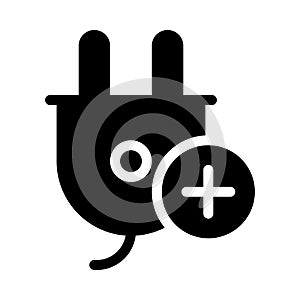 Add vector glyph flat icon