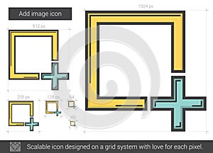 Add image line icon.
