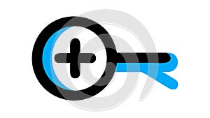 Add Key Flat Vector Icon for Access and Security, vector design Generative AI