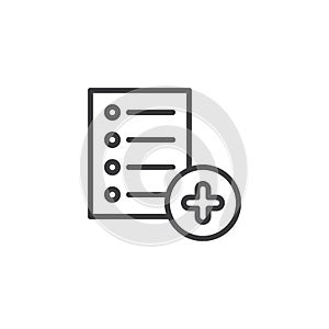 Add list document outline icon