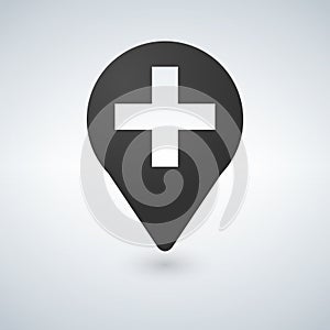 Add Location Vector Icon photo