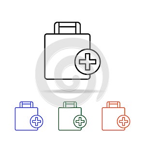 add luggage icon. Elements of simple web icon in multi color. Premium quality graphic design icon. Simple icon for websites, web