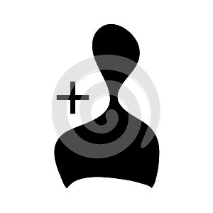 Add man user icon vector