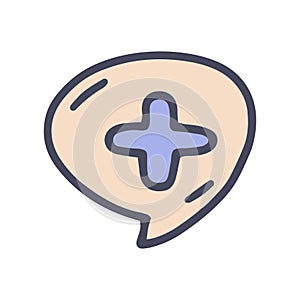 add message color vector doodle simple icon