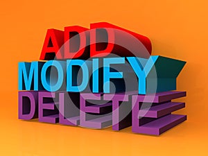 Add modify delete