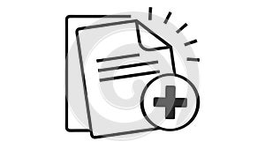 Add New Document File Icon, Data Management, vector design Generative AI
