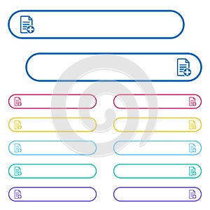 Add new document icons in rounded color menu buttons