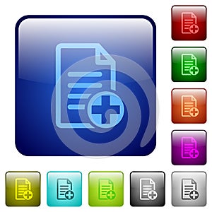 Add new document color square buttons