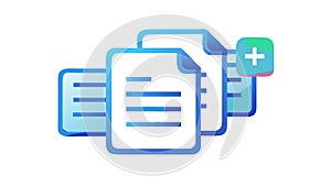 Add New Documents Icon, vector design Generative AI