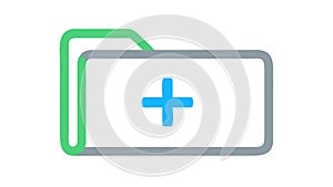 Add New Folder Plus Icon for Document Management, vector design Generative AI