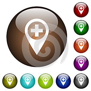 Add new GPS map location color glass buttons
