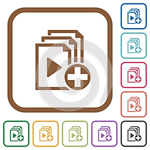 Add new item to playlist simple icons