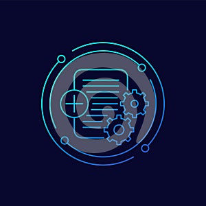 add new project icon, linear design