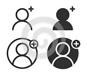 Add a new User profile login or access authentication icon. web avatar app ui interface logo sign.vector