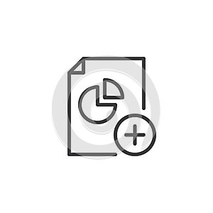 Add pie chart line icon