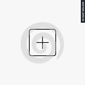 Add, plus, linear style sign for mobile concept and web design