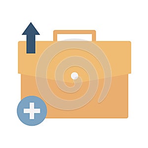 Add portfolio flat vector icon which can easily modify or edit