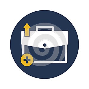 Add portfolio flat vector icon which can easily modify or edit