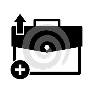 Add portfolio flat vector icon which can easily modify or edit