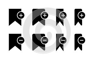 Add and remove bookmark icon set collection