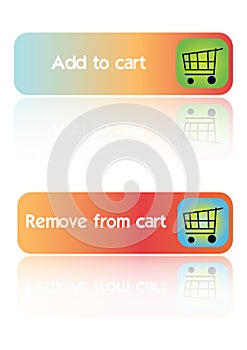 Add and remove cart - vector