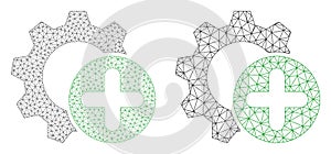 Add Settings Gear Icon - Vector Triangular Mesh